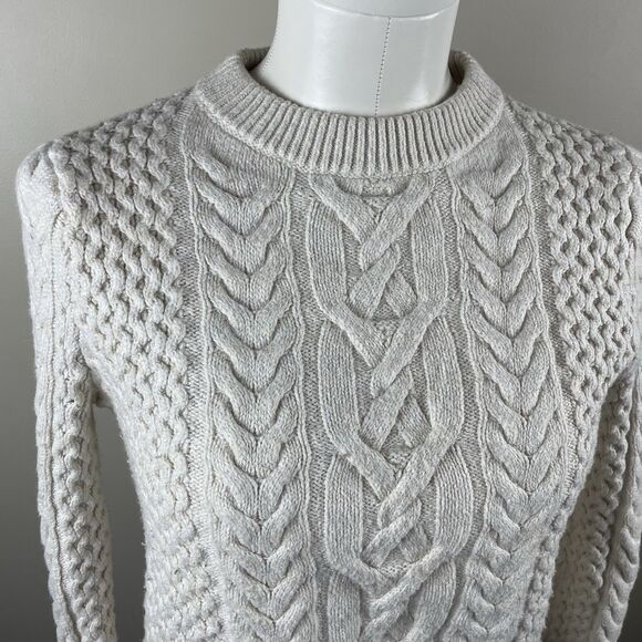 Nili Lotan Target Fisherman Sweater Size XXS Cream Cable Knit Preppy Classic L - Picture 2 of 9